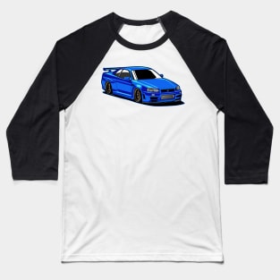 NISSAN skyline r34 gtr godzilla jdm japan paul walker fast and furious Baseball T-Shirt